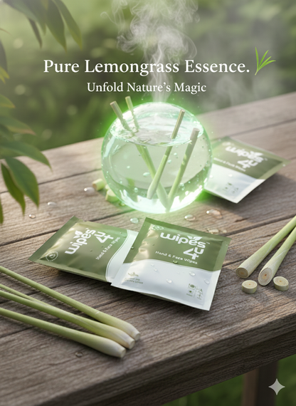 Wipes4u Hand & Facial Wipes (Lemon Grass)