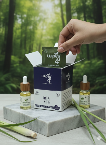 Wipes4u Hand & Facial Wipes (Lemon Grass)