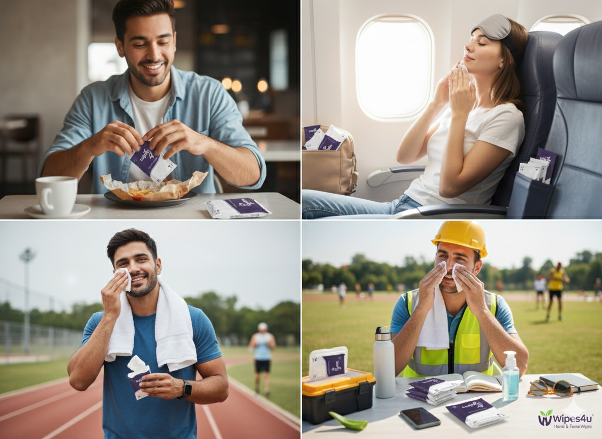 Wipes4u Hand & Facial Wipes (Lemon Grass)