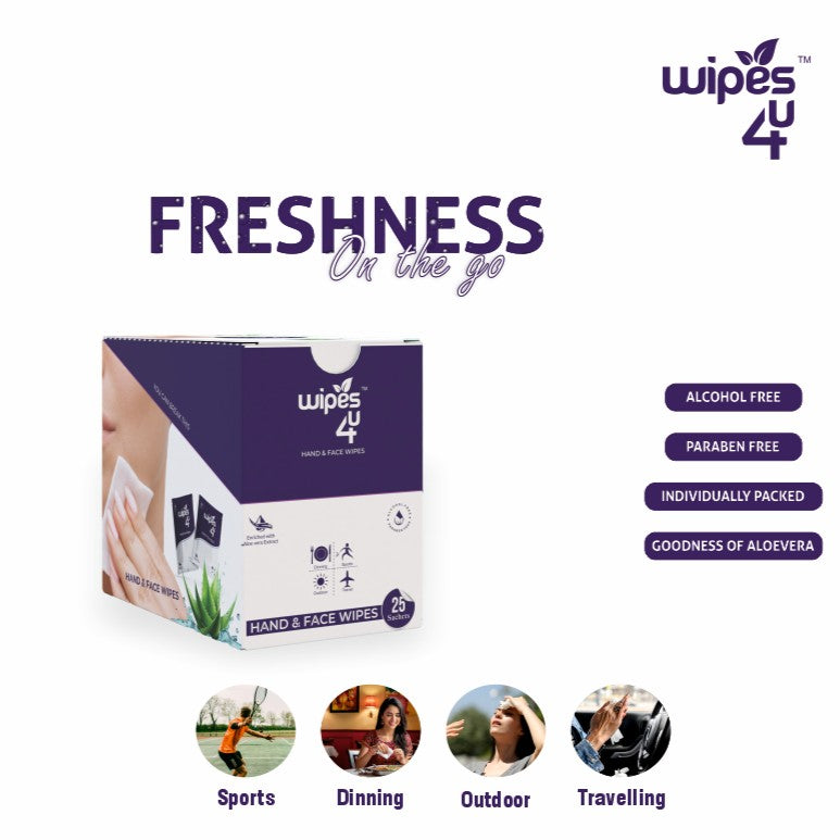 Wipes4u Hand & Facial Wipes (Lemon Grass)