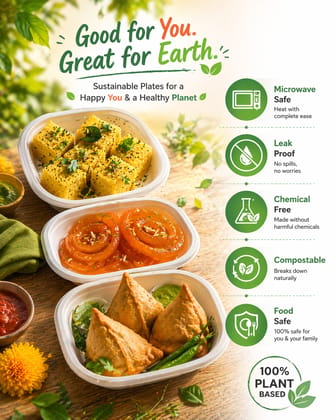 6" Bagasse Disposable Plate Pack of 100