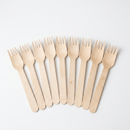Disposable Premium Wooden Fork 160 mm 100 PCS