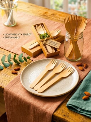 Disposable Premium Wooden Fork 160 mm 100 PCS
