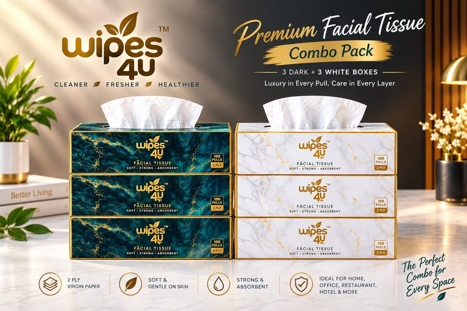 Premium Facial Tissue 